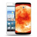 Дизайнерский пластиковый чехол для Huawei Ascend D2 Солнце