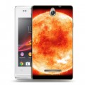 Дизайнерский пластиковый чехол для Sony Xperia E Солнце