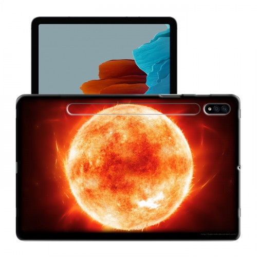 Дизайнерский силиконовый чехол для Samsung Galaxy Tab S7 Солнце
