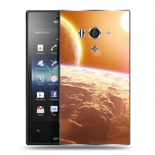 Дизайнерский пластиковый чехол для Sony Xperia acro S Солнце