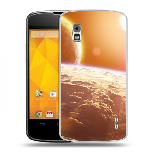 Дизайнерский пластиковый чехол для LG Google Nexus 4 Солнце