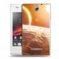 Дизайнерский пластиковый чехол для Sony Xperia E Солнце