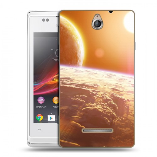 Дизайнерский пластиковый чехол для Sony Xperia E Солнце