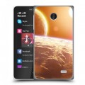 Дизайнерский пластиковый чехол для Nokia X Солнце