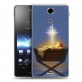 Дизайнерский пластиковый чехол для Sony Xperia TX Рождество Христово