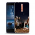 Дизайнерский пластиковый чехол для Nokia 8 Рождество Христово