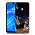 Дизайнерский пластиковый чехол для Huawei Y6 (2019) Рождество Христово