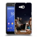 Дизайнерский пластиковый чехол для Sony Xperia E4g Рождество Христово