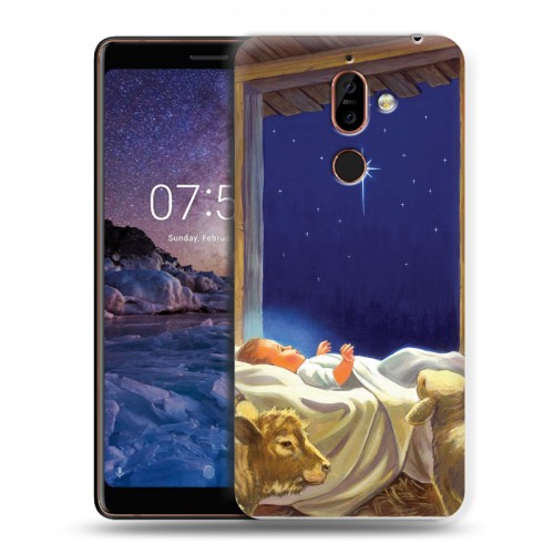 Дизайнерский пластиковый чехол для Nokia 7 Plus Рождество Христово