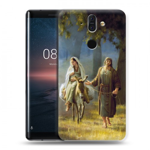 Дизайнерский пластиковый чехол для Nokia 8 Sirocco Рождество Христово