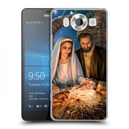 Дизайнерский пластиковый чехол для Microsoft Lumia 950 Рождество Христово