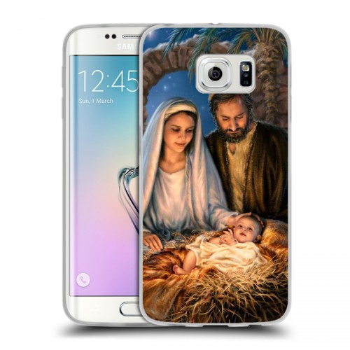 Дизайнерский пластиковый чехол для Samsung Galaxy S6 Edge Рождество Христово