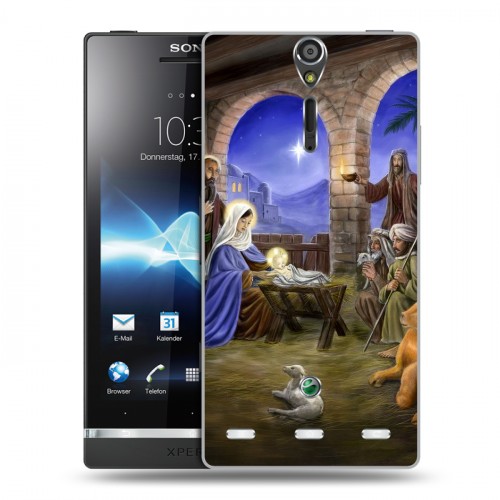 Дизайнерский пластиковый чехол для Sony Xperia S Рождество Христово