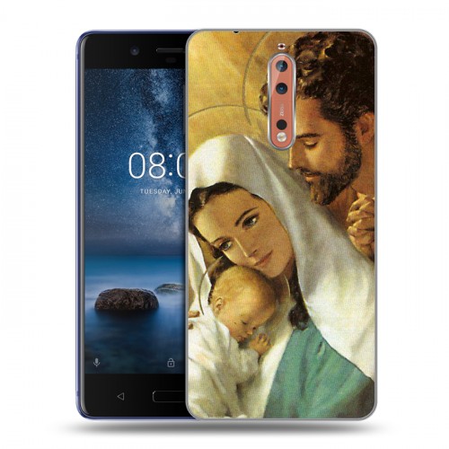 Дизайнерский пластиковый чехол для Nokia 8 Рождество Христово