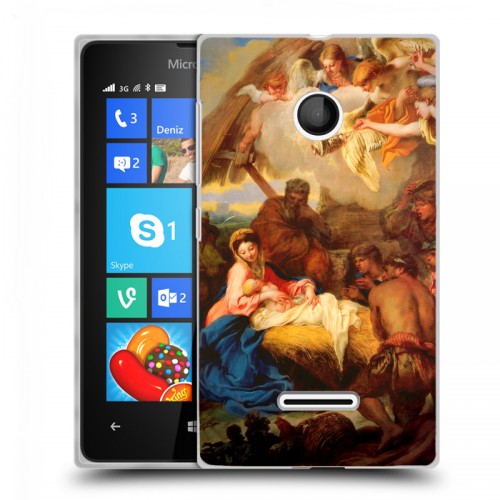 Дизайнерский пластиковый чехол для Microsoft Lumia 435 Рождество Христово