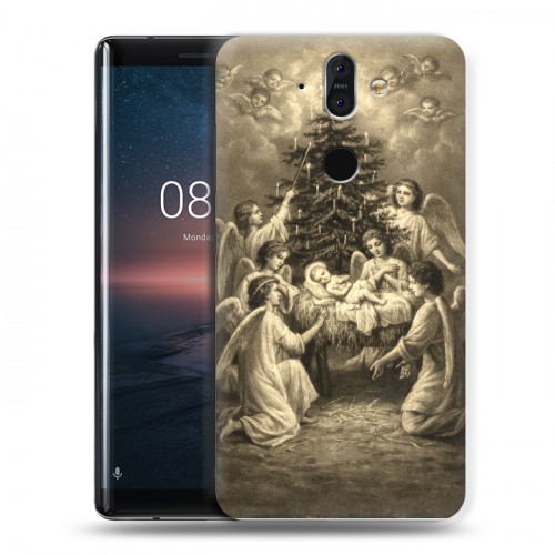 Дизайнерский пластиковый чехол для Nokia 8 Sirocco Рождество Христово