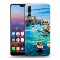 Дизайнерский силиконовый с усиленными углами чехол для Huawei P20 Pro Венеция