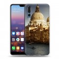 Дизайнерский силиконовый с усиленными углами чехол для Huawei P20 Pro Венеция