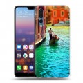 Дизайнерский силиконовый с усиленными углами чехол для Huawei P20 Pro Венеция