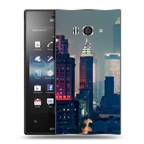 Дизайнерский пластиковый чехол для Sony Xperia acro S Гонконг