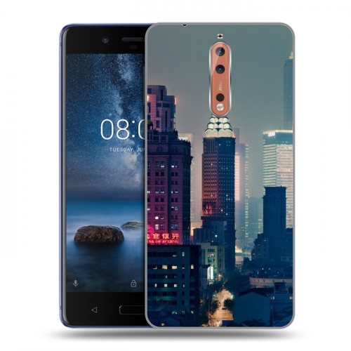 Дизайнерский пластиковый чехол для Nokia 8 Гонконг