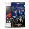 Дизайнерский пластиковый чехол для Sony Xperia E Гонконг