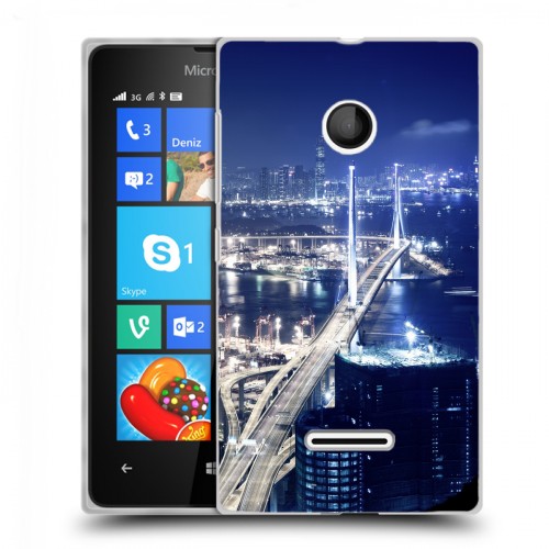 Дизайнерский пластиковый чехол для Microsoft Lumia 435 Гонконг