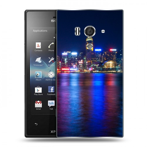 Дизайнерский пластиковый чехол для Sony Xperia acro S Гонконг