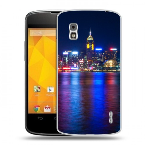 Дизайнерский пластиковый чехол для LG Google Nexus 4 Гонконг