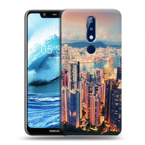 Дизайнерский пластиковый чехол для Nokia 5.1 Plus Гонконг