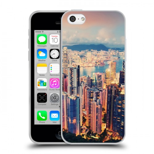 Дизайнерский пластиковый чехол для Iphone 5c Гонконг