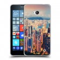 Дизайнерский пластиковый чехол для Microsoft Lumia 640 Гонконг