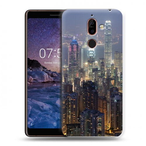 Дизайнерский пластиковый чехол для Nokia 7 Plus Гонконг