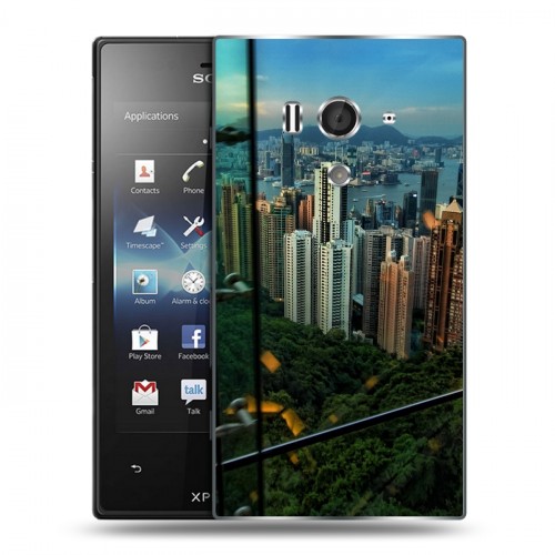 Дизайнерский пластиковый чехол для Sony Xperia acro S Гонконг