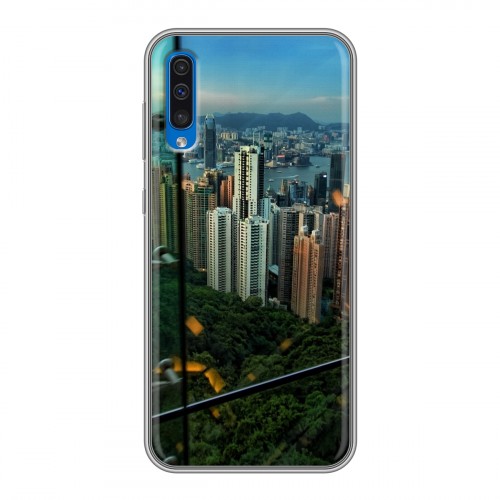 Дизайнерский силиконовый чехол для Samsung Galaxy A50 Гонконг