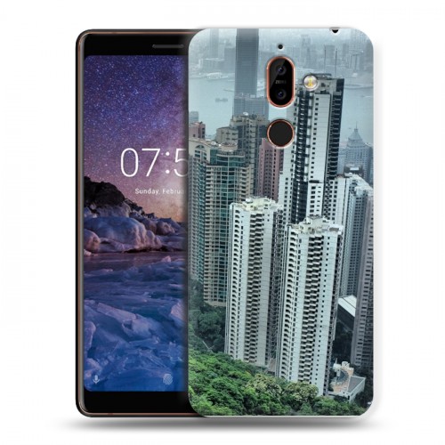 Дизайнерский пластиковый чехол для Nokia 7 Plus Гонконг