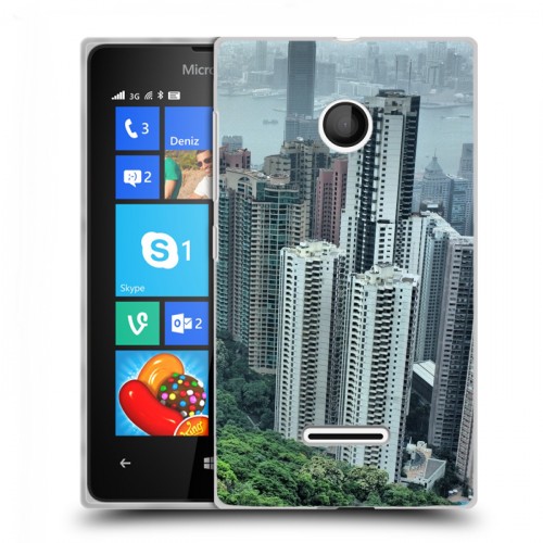 Дизайнерский пластиковый чехол для Microsoft Lumia 435 Гонконг