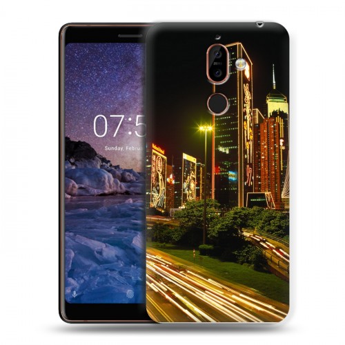 Дизайнерский пластиковый чехол для Nokia 7 Plus Гонконг