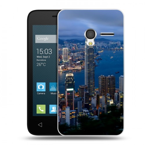 Дизайнерский пластиковый чехол для Alcatel One Touch Pixi 3 (4.0) Гонконг