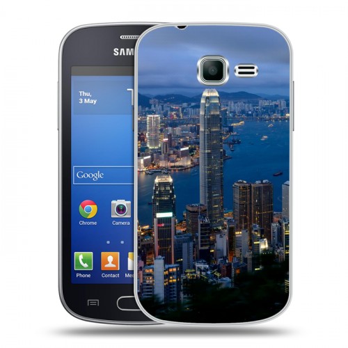 Дизайнерский пластиковый чехол для Samsung Galaxy Trend Lite Гонконг
