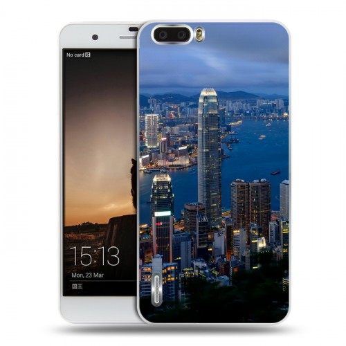 Дизайнерский пластиковый чехол для Huawei Honor 6 Plus Гонконг