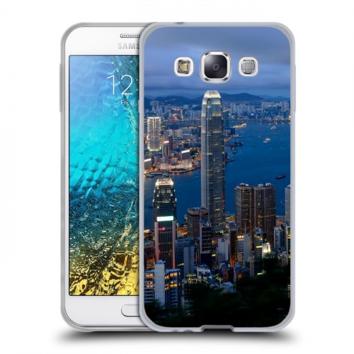 Дизайнерский пластиковый чехол для Samsung Galaxy E5 Гонконг