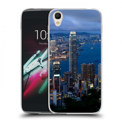 Дизайнерский пластиковый чехол для Alcatel One Touch Idol 3 (4.7) Гонконг