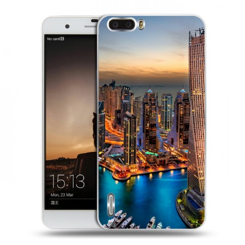 Дизайнерский силиконовый чехол для Huawei Honor 6 Plus Дубаи