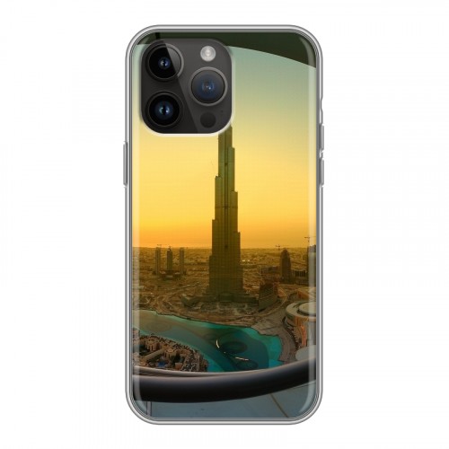 Дизайнерский силиконовый с усиленными углами чехол для Iphone 14 Pro Max Дубаи