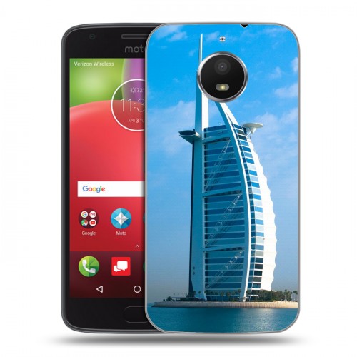 Дизайнерский пластиковый чехол для Motorola Moto E4 Plus Дубаи