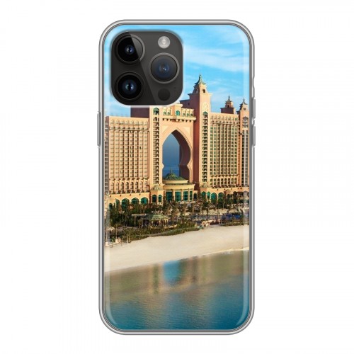 Дизайнерский силиконовый с усиленными углами чехол для Iphone 14 Pro Max Дубаи