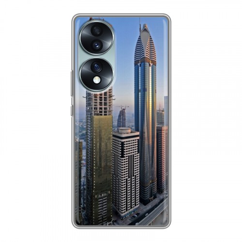 Дизайнерский силиконовый с усиленными углами чехол для Huawei Honor 70 Дубаи