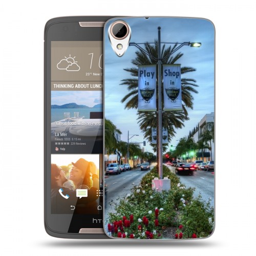 Дизайнерский пластиковый чехол для HTC Desire 828 Лос-Анжелес