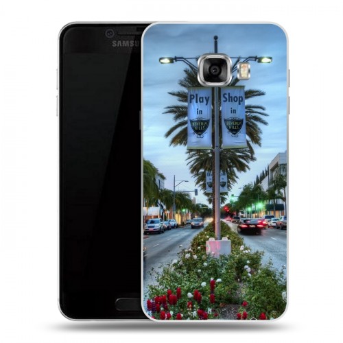Дизайнерский пластиковый чехол для Samsung Galaxy C5 Лос-Анжелес